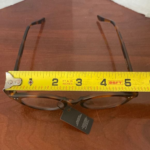 ZeroUV Brown Turquoise ￼Clear Round Eyeglasses UVA & UVB Women New with Tag - Picture 8 of 8